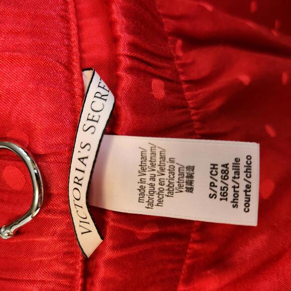 Victoria's Secret Red Satin-Like Women's Pajama Pants w/ Polka Dot- small - Picture 4 of 4
